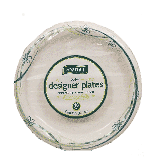 Spartan  designer plates, sturdy & durable, soak proof, microwavab 48ct