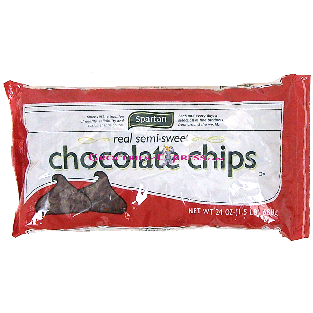 Spartan  chocolate chips real semi sweet 24oz