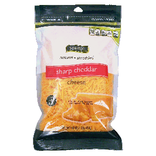 Spartan  natural shredded sharp cheddar cheese 16oz