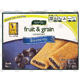 Spartan  fruit & grain cereal bars, blueberry, 8 bars, low fat 10.4oz