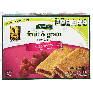 Spartan  raspberry fruit & grain cereal bars, 8-bars 10.4oz