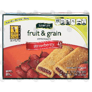 Spartan  strawberry fruit & grain cereal bars, 8-bars, low fat 10.4oz