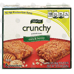 Spartan  oats & honey crunchy granola bars 6ct