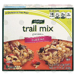 Spartan  fruit & nut chewy trail mix bars, almonds, raisins, roas7.4oz
