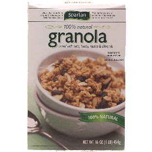 Spartan  100% natural granola cereal; oats, honey & raisins 16oz