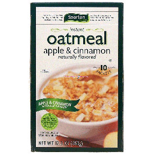 Spartan  apple & cinnamon instant oatmeal, 10-packets 12.3oz