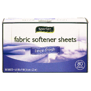 Spartan  fabric softener sheets linen fresh scent  80ct