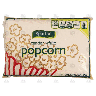 Spartan  tender white popcorn kernels, unpopped 64oz
