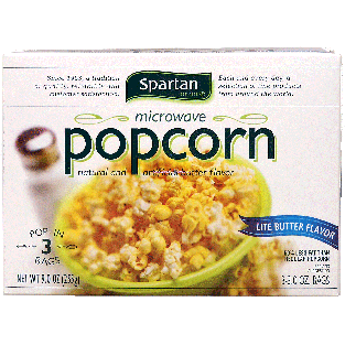 Spartan  light butter, 50% less fat butter microwave popcorn, 3 p8.7oz