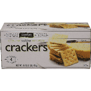 Spartan  original saltine crackers, 4 reclosable stack packs 16oz