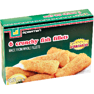 Spartan  golden crunchy fish fillets, made with whole fillets, 611.4oz