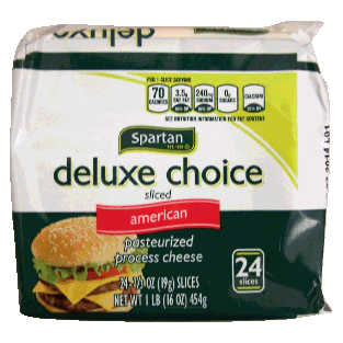 Spartan Deluxe Choice american pasteurized process american cheese16oz