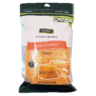 Spartan  natural shredded mild cheddar cheese 16oz