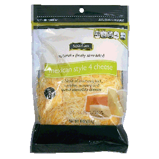 Spartan  natural finely shredded 4 cheese mexican blend, monterey j8oz