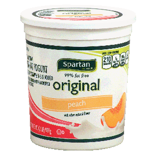 Spartan Original lowfat peach yogurt, 99% fat free 32oz