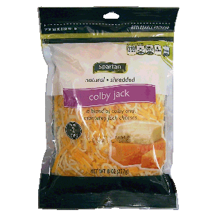 Spartan  natural shredded colby jack cheese 8oz