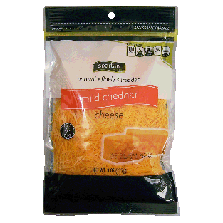 Spartan  natural finely shredded mild cheddar cheese 8oz