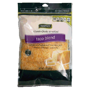 Spartan  fancy shredded taco blend, cheddar, monterey jack and seas8oz