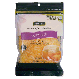 Spartan  natural finely shredded colby jack cheese 8oz