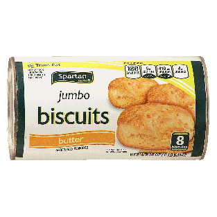 Spartan  jumbo biscuits, butter flavored, 8 ready to bake 16oz