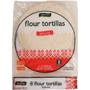 Spartan  flour tortillas, fajita size, 8 8-in round 14oz