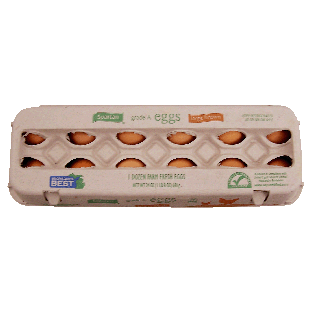 Spartan  grade a large brown eggs 12ct