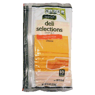 Spartan deli selections natural sliced mild chedar cheese slices, 18oz