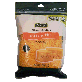 Spartan  natural shredded mild cheddar cheese 8oz