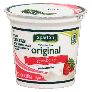 Spartan Original strawberry low fat yogurt, 99% fat free 6oz