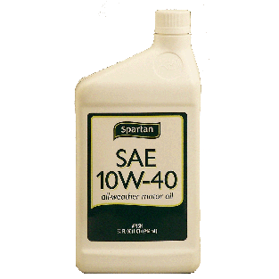 Spartan  sae 10w-40 all weather motor oil  1qt