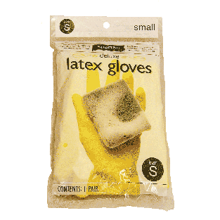 Spartan  deluxe latex gloves, small  1pr