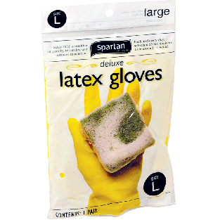 Spartan  deluxe latex gloves, large  1pr