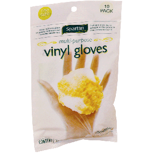 Spartan  one size multi-purpose disposable vinyl gloves 10ct