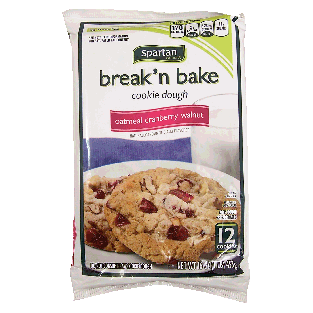 Spartan Break'n Bake oatmeal cranberry walnut cookie dough, 12 coo16oz