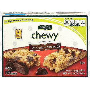 Spartan  chewy granola bars, chocolate chunk, 10 bars individuall8.4oz