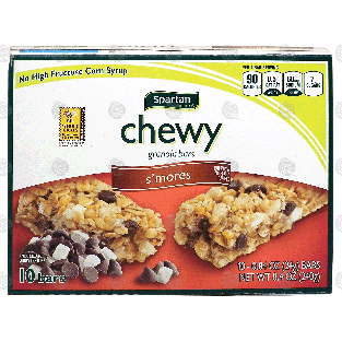 Spartan  chocolate s'mores chewy granola bars, 10-count 8.4oz