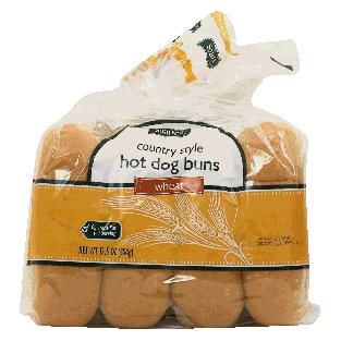Spartan  country style wheat hot dog buns, 8-count, pre-sliced 12.5oz