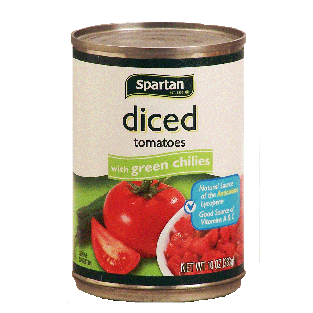 Spartan  diced tomatoes with green chilies 10oz