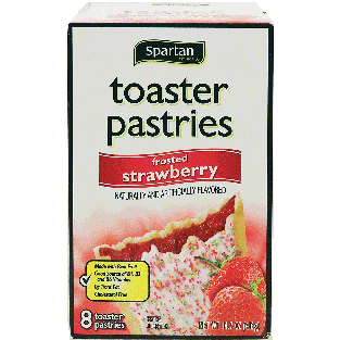 Spartan  toaster pastries, frosted strawberry, 8-count 14.7oz