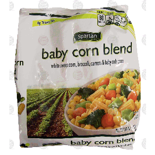 Spartan  baby corn blend; white sweet corn, broccoli, carrots & b16-oz