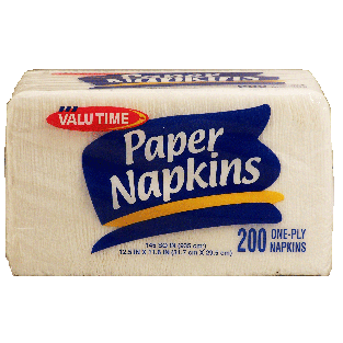 Valu Time  one-ply paper napkins  200ct