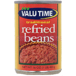 Valu Time  traditional refried beans 16oz