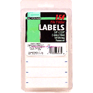 Academix  file folder labels, 5/8 x 2 3/4 inch, self-adhesive per 154ct