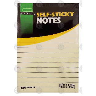 Academix  self-sticky notes, 150 sheets, 3-7/8in x 5-7/8in  1ct
