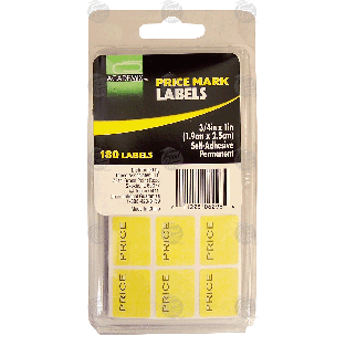 Academix  price mark labels, 3/4in x 1in, self-adhesive permanent 180ct