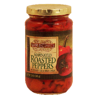 World Classics  marinated roasted peppers with olive oil & mild ga12oz