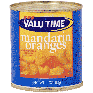 Valu Time  mandarin oranges, whole sections in light syrup 11oz