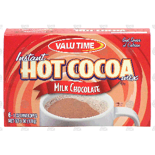Valu Time  instant hot cocoa mix, milk chocolate 6-oz