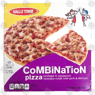 Valu Time  combination pizza with sausage & pepperoni 5.2-oz