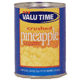 Valu Time  crushed pineapple in unsweetened pineapple juice 20oz